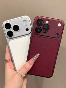 手機殼：全新奢華升級 18 17 系列橘色復古手機殼，相容 iPhone 17Air 16 15 14 13 Pro Max 17Pro 17Promax 18 Pro Max，大窗相機孔，防震軟邊硬殼 - 櫻桃紅 - 查看 4