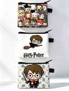 Warner Bros 1pc Harry Potter Dobby Cartoon Short Wallet, Creative Cute Storage Coin Purse Card Holder Bag, Anime Data Cable Accessory Key Holder Earphone Case, Purse, Christmas Party Small Gift Party Costume Accessory, Perfect Halloween Birthday Holiday Party Graduation Gift For Best Friend - Multicolor - View 9
