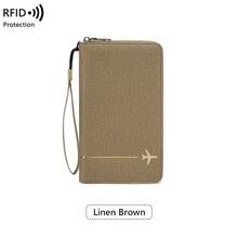New RFID Anti-Theft Passport Holder Hollow Creative Airplane Passport Bag Multi-Function Fashion Portable Zipper Document Pouch - Multicolor - View 19