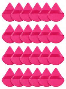 50/40/5/1pc Triangular Makeup Sponge, Reusable Multi-Functional Makeup Tool, Suitable For Liquid Foundation, Primer, BB Cream, Sunscreen, Cushion, Blush, Etc., Perfect Alternative To Makeup Brushes, Hands-Free, Travel And Home Essential - Hot Pink - View 5