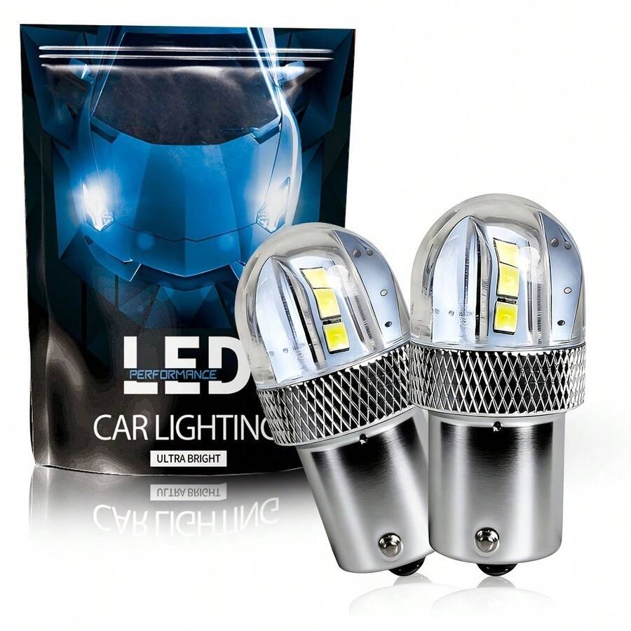 2 buah Bohlam Lampu Rem Mobil LED Kecerahan Tinggi, Chip LED 3030 dengan Lensa, Cahaya Lebih Terkonsentrasi, 1156 S25 G18 R5W 1156P Ba15S P21W, Cocok untuk Lampu Utama, Lampu Kabut, Lampu Mundur, Juga untuk Lampu Sein Sepeda Motor, Performa Stabil, Pasang dan Mainkan - A - View 1