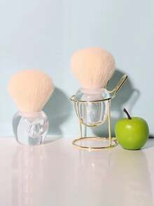 Little Apple enkel lös puderborste, enkel lös puder- och rougeborste, dammfri makeupborste, makeupverktyg för nybörjare - Multifärgad - Visa 1