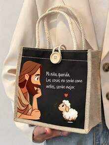 Tote Bags, Canvas Bags, Small Square Bags, Storage Bags, Shopping Bags For Books, Stationery, And Miscellaneous Items. - Multicolor - View 12