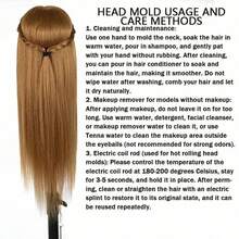 Long Hair Training Mannequin Head For Braiding, Styling And Hairdressing Practice With Hair Styling Tools - View 5