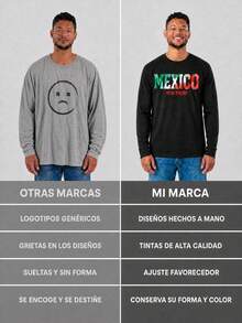 Playera de hombre de manga larga, ropa para primavera y otoño, diseño con estampado, ideal para celebraciones y eventos festivos, regalo perfecto - Blanco natural - Ver 7