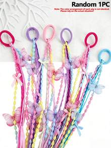 3pcs Multi-Color Hair Extensions Hair Ties, Sweet Cool Boxing Braids Hair Ropes, Sweet Cool Boxing Braids Hair...Ropes, High Ponytail Bubble Braids Hair Ties, Back To School Hair Accessories - Multicolor - View 13