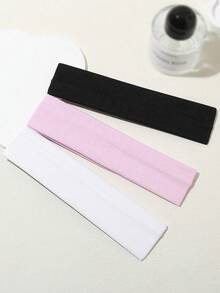 3pcs Multicolor Sports Elastic Headbands,Sweat-Absorbent Hair Accessories Suitable For Daily Wear,Summer Hair Accessories For Women - Multicolor - View 3