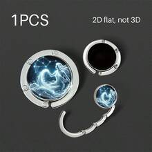 Purse Hook For Table, Constellation Zodiac Print Foldable Metal Handbag Hanger, Portable Table Bag Holder For Restaurant Desk, Unique Gift For Astrology Lovers, 12 Zodiac Signs Available - Multicolor - View 12
