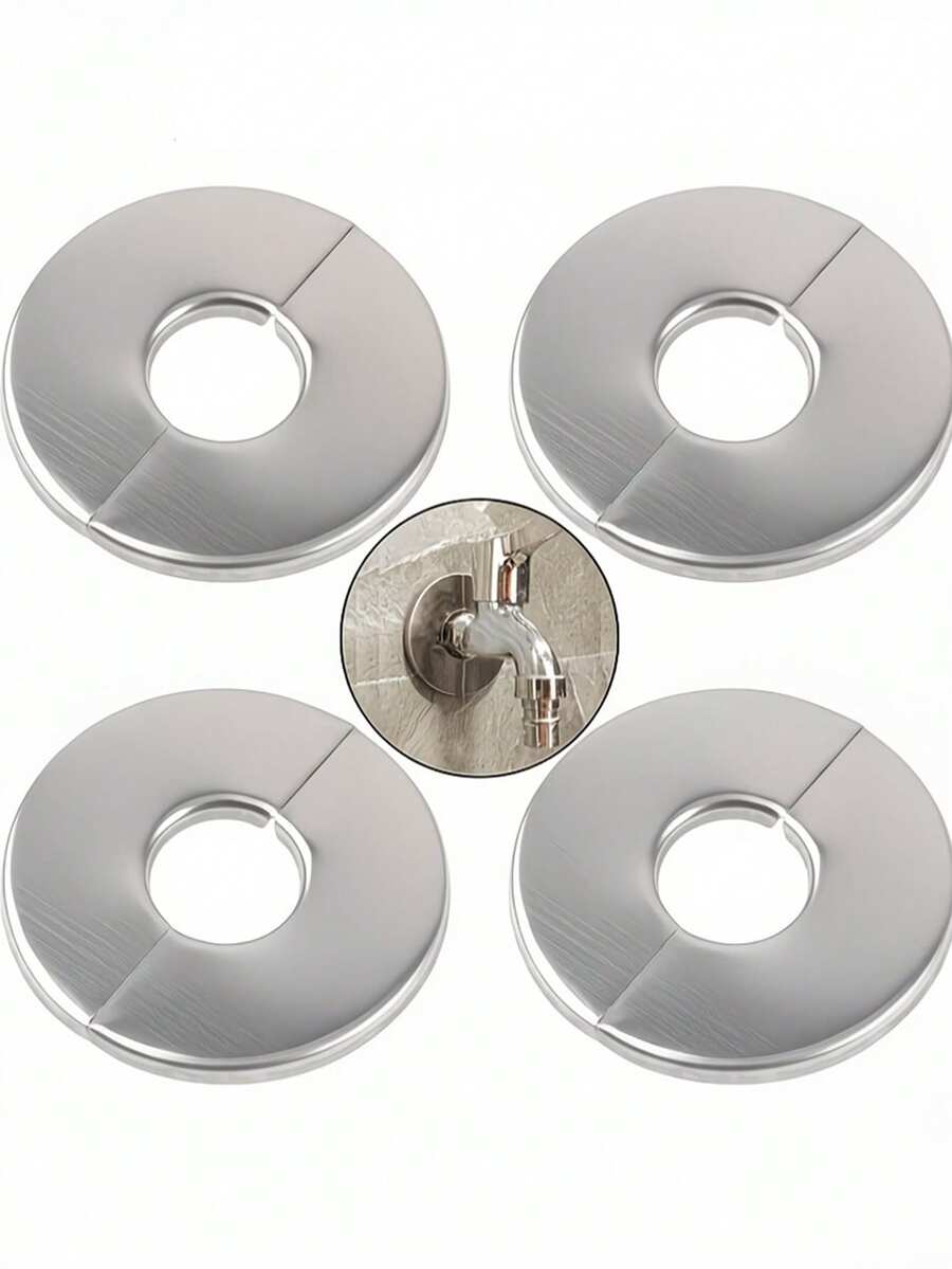 Faucet Decorative Cover Plate,Triangle Valve Decorative Cover, Round Cover For Showerhead Faucet, Water Pipe Mixing Valve, Enlarged Cover For Wall Opening,Designed To Conceal Wall Mounted Openings For Faucets, Air Conditioning Pipes - Multicolor - View 1