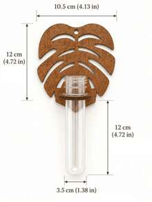 3/1pc Monstera Leaf Wall Hanging Plant Propagation Stand With Test Tubes, Creative Hydroponic Plant Storage Rack Plastic Test Tube Culture Rack, Bohemian Style Hydroponic Wall Decor, Suitable For Living Room, Bathroom, Home Wall Hanging Flower Rack - Multiple Styles - View 11