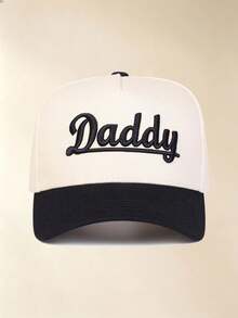1pc Unisex" Daddy "Embroidery Baseball Cap, Adjustable Design, Sun Protection Hat Suitable For Hiking, Mountaineering, Travel , Outdoor Activities - Multicolor - View 12