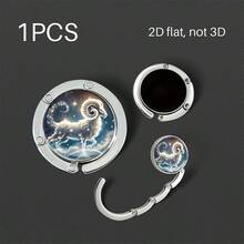 Purse Hook For Table, Constellation Zodiac Print Foldable Metal Handbag Hanger, Portable Table Bag Holder For Restaurant Desk, Unique Gift For Astrology Lovers, 12 Zodiac Signs Available - Multicolor - View 17