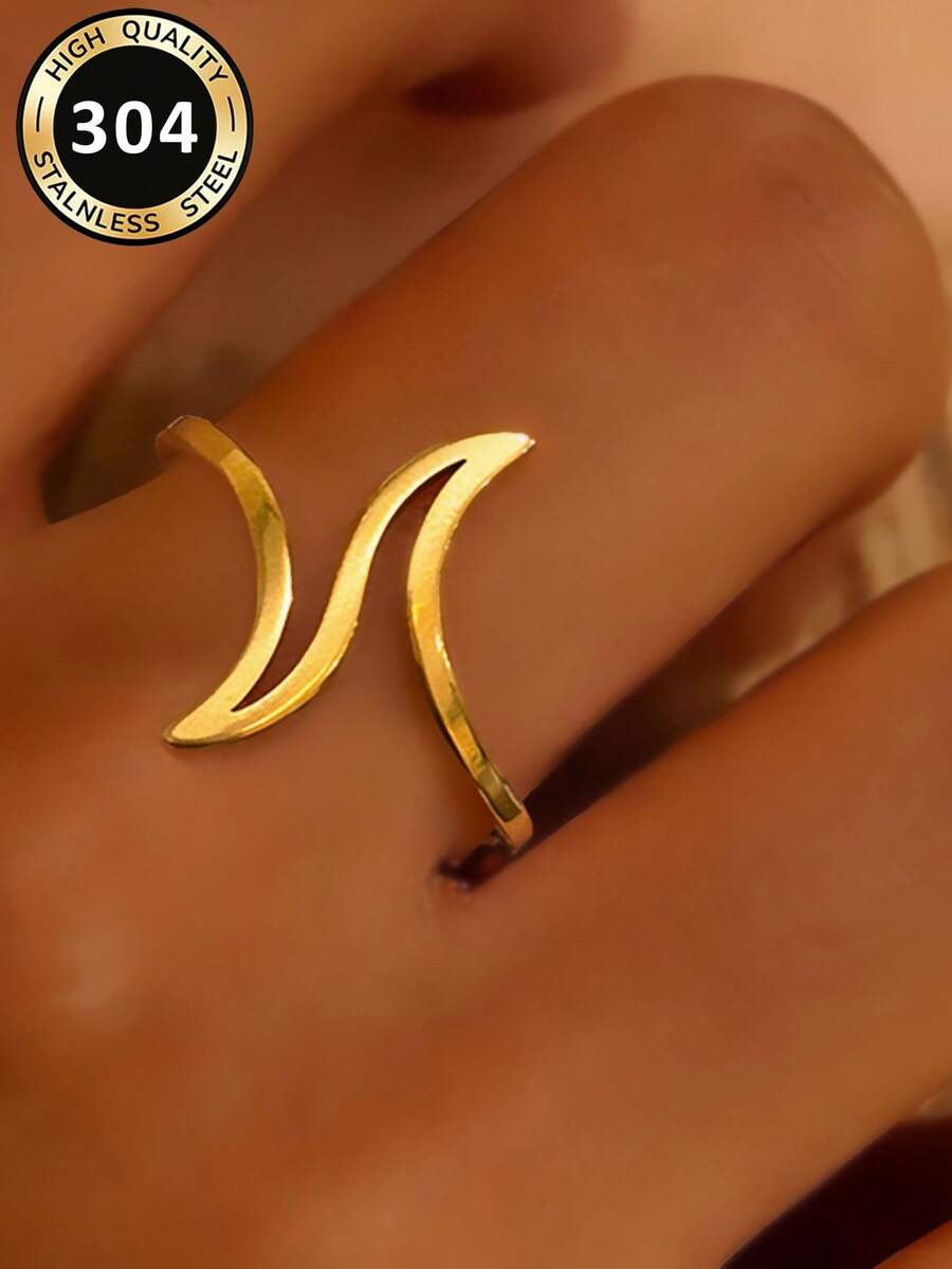 1pc Fashionable Ring For Women, Wedding Engagement Party Jewelry, Valentine's Day Gift - 1# - View 1
