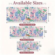 1 buah Alas Meja Kolase Bunga dan Hewan Boho Vintage, Pelindung Meja Rias Serbaguna, Alas Seni Kuku, Alas Mouse Desktop Besar untuk Wanita, Kamar Tidur & Kantor, S/M/L/XL - View 9