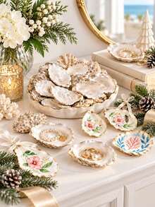 Concave Small Oyster Shells, Blank Oyster Shells, Suitable For Handmade Crafts, DIY Painting Decoration, Suitable For Christmas Decorations, Beach Home Decor, Wedding Tabletop Decoration, Suitable For Adult Craft Enthusiasts - Multicolor - View 6
