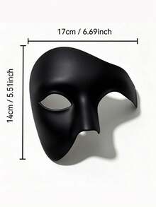 1 Pc Classic Single-Sided Mask - Halloween Carnival Party Performance Props - Halloween/Christmas Gift Accessory, A Gift For Friends - Multicolor - View 5