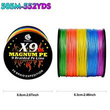 YACUMA Polyethylene Material Wear-Resistant 9X Strand Braided PE Fishing Line 500M-546YDS Suitable For Deep Sea, Boat Fishing, Lure Fishing And Various Fishing - Multicolor - View 3