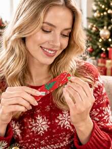 2/4/8pcs Christmas Nail Files, Mini Nail Buffers, Patterned Polishing & Grinding Nail Files, Christmas Gift, Manicure Tools, Easy To Use And Portable - Multicolor - View 2