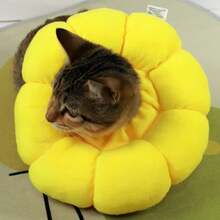 Sunflower Pet Elizabethan Collar Adjustable Anti-Bite Surgery Anti-Lick Wound Healing Cat Protection Collars Soft Plush Collar - Multicolor - View 7