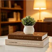 2D Flat Printed Acrylic Material Faux Linen Simulation Book, Suitable For Bookshelf, Coffee Table, Storage Rack Decoration, Simulation Book Box, Decorative Aesthetic Function, Minimalist Neutral Style Design, Fits Various Home Aesthetic Styles - 222 - View 3