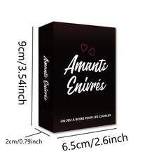 Amants Enivrés French Couple Drinking Card Game, 2-Player Interactive Tabletop Game For Couples And Spouses, Perfect For Date Night, Home Leisure, Parties And Short Trips, Fun Drinking Challenges With Diverse Interactive Tasks To Bring Partners Closer And Create A Romantic Atmosphere, Adding Freshness To Your Daily Life Together - Multicolor - View 5