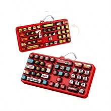 1pc Creative 43-Key Mini Keyboard Stress Relief Toy Pendant, Realistic Button Press Bubble Pop, Comes With Bead Chain For Backpack/Bag, Compact And Portable, Fun Pattern Design, Relieves Anxiety, Toy For Students, Novel Holiday Gift, Random Style - Multicolor - View 6