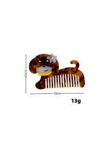 1pcCuteAnimalShapeHairComb,CartoonPuppyDesignPortableHairBrush,TrendyDecorative Hair Styling Tool For Women Girls, Daily Casual Hair Accessories Gift - Multicolor - View 7