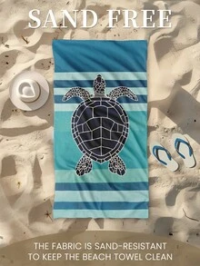 1件印花海灘浴巾 深海龜游泳浴巾 時尚吸水浴巾 適用浴室、游泳、健身、瑜珈，適合夏季旅行度假與浴室裝飾，可選附收納袋或不附，建議選擇常規尺寸或大尺寸（小毛巾尺寸 35*75cm，建議 150cm 以上尺寸） - 彩色 - 查看 8