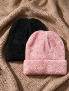 1/2 Pcs 8-16 Years Old Plush Bucket Hat, Plush Earflap Hat, Suitable For Autumn/Winter Daily Wear, Unisex Teen Style, Best Gift - Multicolor - View 22
