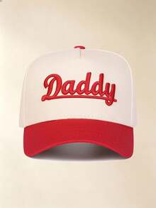 1pc Unisex" Daddy "Embroidery Baseball Cap, Adjustable Design, Sun Protection Hat Suitable For Hiking, Mountaineering, Travel , Outdoor Activities - Multicolor - View 8