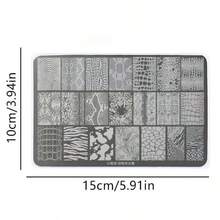 Nail Art Stamping Plates, Animal Pattern Collection, High Aesthetic Value, Clear Lines Easy To Transfer, Diverse Designs, Suitable For Halloween Atmosphere Nail Art, Suitable For Nail Salons, Home Creation, Practical Practice, Quickly Replicate Various Animal Textures - Multicolor - View 12