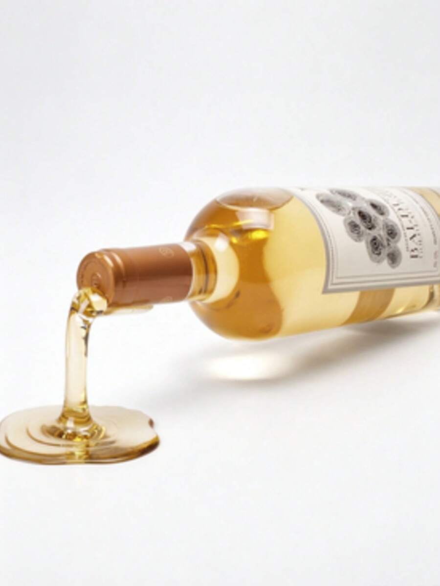 Floating Spill Wine Bottle Holder, Illusion Pouring Design Wine Rack, Novelty Tabletop Ornament, Decorative Wine Bottle Stand, For Bar, Kitchen, Dining Table, Living Room, Party, Birthday, Housewarming, Anniversary Gift - Multicolor - View 1