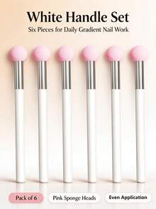 Gradient Color Nail Art Sponge Palette, Soft Round Head Sponge Brush, Mushroom Concealer Brush. Suitable For Applying Gel Nail Polish, Professional DIY Nail Art Tools And Makeup Brushes. Suitable For Nail Salons And Home Use. - Multicolor - View 8