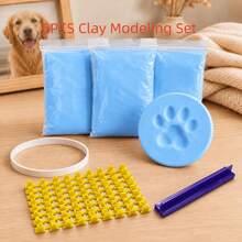 6pcs Clay Modeling Kit Pet Cat Dog Paw Print Clay Set With Letter Molds - Complete DIY Home Pet Keepsake Set - 6pcs - View 14