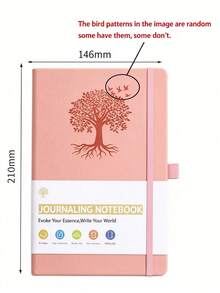 1pc A5 Vintage Leather Journal, Embossed Tree Of Life Pattern, Hardcover With Elastic Closure, Suitable For Daily Writing, Diary Recording And Planning, Applicable For University, Office, Travel, Perfect Gift For Students - Multiple Styles - View 2