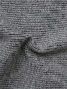 Autumn Casual Lace Patchwork Lace-Up Sweater - Grey - View 7