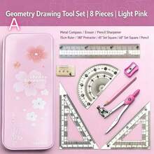 Ruler, Compass, Pencil Set, Geometry, Math, Drawing Stationery, Math, Boys Girls Gift, Office Stationery Set, School Supplies, Back To School - Sets - View 10