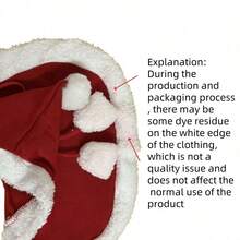 Pet Christmas Outfit Reindeer & Santa Claus Costume, Polar Fleece, Cute Pet Cape Suitable For Dogs And Cats, Lightweight Cape For Parties And Role Play, Comfortable Cartoon Design, Suitable For Cold Weather - Multicolor - View 8