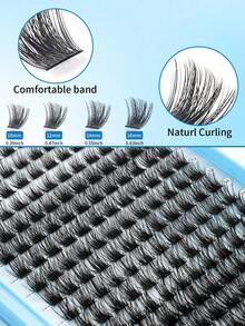 384pcs Single Eyelash Extensions, Eyelash Tray, Cluster False Eyelashes, DIY Home Eyelash Extensions, Cluster False Eyelashes, Single False Eyelashes, False Eyelashes, Natural Eyelashes Vs Thick Eyelashes, Aesthetic - Multicolor - View 10
