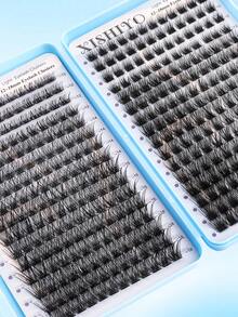XISHIYO 640/544/384pcs D Curl Fluffy False Eyelashes Set, Dense Voluminous DIY Segmented False Eyelashes, Includes Tools, Enlarges Eyes, Lightweight And Reusable, Large Capacity Single Cluster Eyelashes Set, Soft Natural Mixed Style Eyelashes - Multicolor - View 9