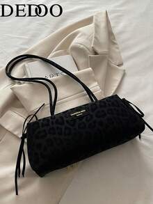 Dedoo Minimalist Vintage Inspired Baguette Handbag With Gold Clasp, Suitable For Parties, Outings, Vacations, Shopping, Date Night, Small Size, Elegant - Black - View 8
