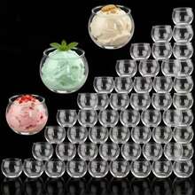 Transparent Small Round Glass Dessert Cups, Thick-Walled Clear Design, Suitable For Ice Cream, Pudding, Yogurt, Jam, Highly Attractive For Birthday Parties, Afternoon Tea, Family Gatherings, Can Be Used For Small Dessert Display, Perfect For Home And Banquet Decoration - Clear - View 1