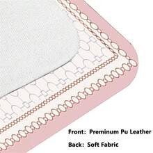 Extra Large Leather Mouse Pad, Vintage Peony Print Desk Mat, Non Slip, Waterproof, Stain Resistant, Wear-Resistant Desktop Protection Pad, Student Computer Table PU Mat, Office Desk Pad For Office Gaming Laptop Keyboard Decor - View 9