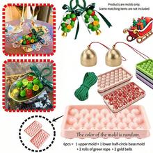 Christmas Grape-Shaped Handmade Soap Mold Set And Consumables Refill Pack, Includes Plastic Round Ball Mold, Gold Bells And Green Rope, Soap Making Tool Kit, Reusable Soap Mold, Soap Making Materials, Soap Mold, Soap Making Accessories, Small Soap Mold, Suitable For Making Soap, Candles And Resin Crafts - Mold + Rope + Bell - View 13