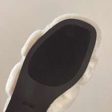Women's Fluffy Plush House Slippers, Comfortable Open Toe Solid Color Fuzzy Indoor Slippers, Bedroom Quiet Floor Slippers, Soft Sole Lightweight Comfortable Furry Slippers - Plush - View 12