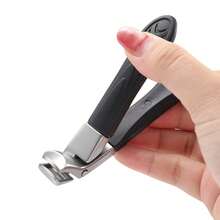 Angled Head Nail Clipper, Wide Jaw Large Opening Stainless Steel Nail Cutter, Anti-Slip Handle Precision Nail Trimmer For Thick Hard Nails, Ingrown Toenails Manicure Pedicure Tool - Black - View 8