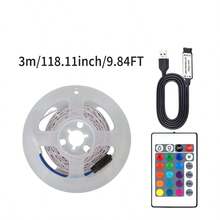 RGB LED Strip Lights, USB Powered Multicolor Color Changing Lights, 24-Key Remote Control, Adjustable Brightness, Multiple Lighting Modes, Suitable For Bedroom, Living Room, TV Background, Cabinet And Home Decor - RGB LED Strip Lights - View 10