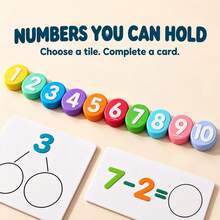 Math Activity Cards With Number Discs, Addition And Subtraction Game, Number Bonds Learning Set For Kids Ages 6+ - Math Addition and Subtraction Cards - View 7