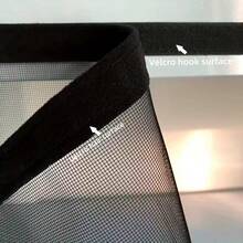 All Black Zippered Screen Window! Self-Installable Mosquito Net, Open Windows Freely Without Blocking The View - Black Mesh With Black Trim, Left-opening Zipper. - View 5