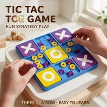 1 bộ trò chơi chiến thuật Tic Tac Toe để bàn, quân cờ màu sắc tươi sáng, token XO di động, bàn chơi nhỏ gọn, trò chơi logic tương tác giải trí nhẹ nhàng - quà tặng hoàn hảo - Nhiều màu - Xem 5